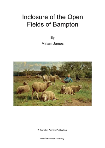 Inclosure of the Open Fields of Bampton by Miriam James